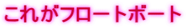 これがフロートボート